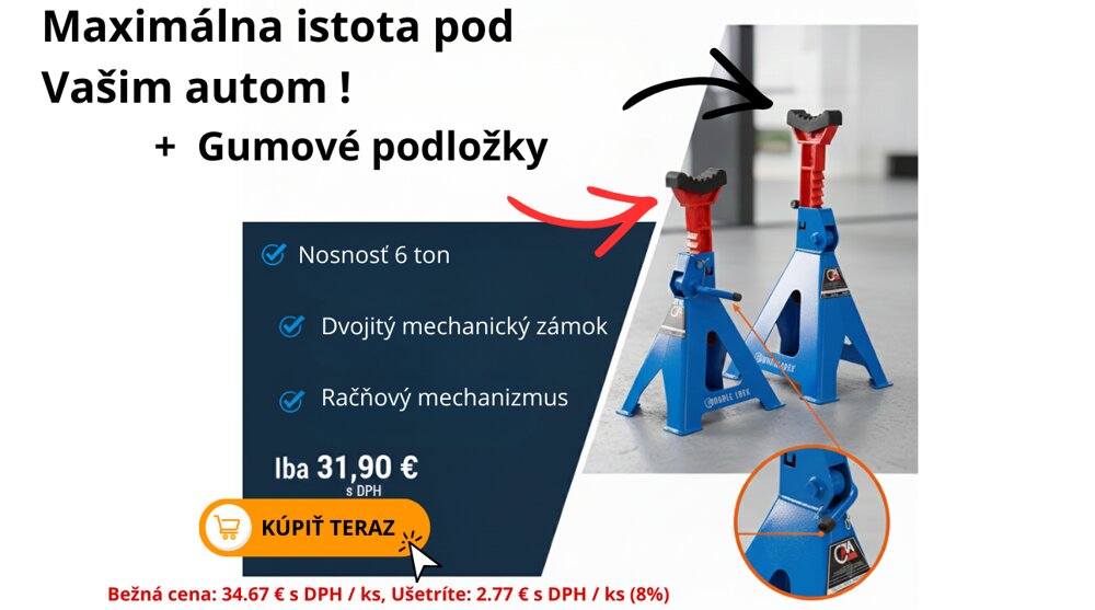 Sada podpier pod auto CATA – 6 ton, 2 ks