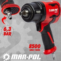 Kompaktný pneumatický rázový uťahovák 1/2&#039;&#039; – MAR-POL TH COMPACT, 1800 Nm, M80...