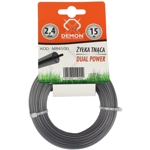 Žacia struna do motorového krovinorezu s oceľovým lankom 2.4 mm x 15 m okrúhla Demon M84100