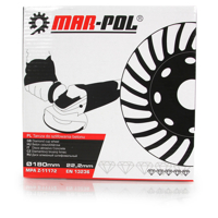 Diamantový brúsny kotúč TURBO, 180 × 22,2 × 2 mm – MAR-POL M08786