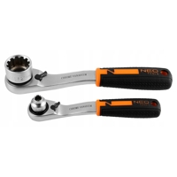 Súprava nástrčných kľúčov 1/4'' + 3/8'' – 46 dielov, NEO TOOLS 10-019